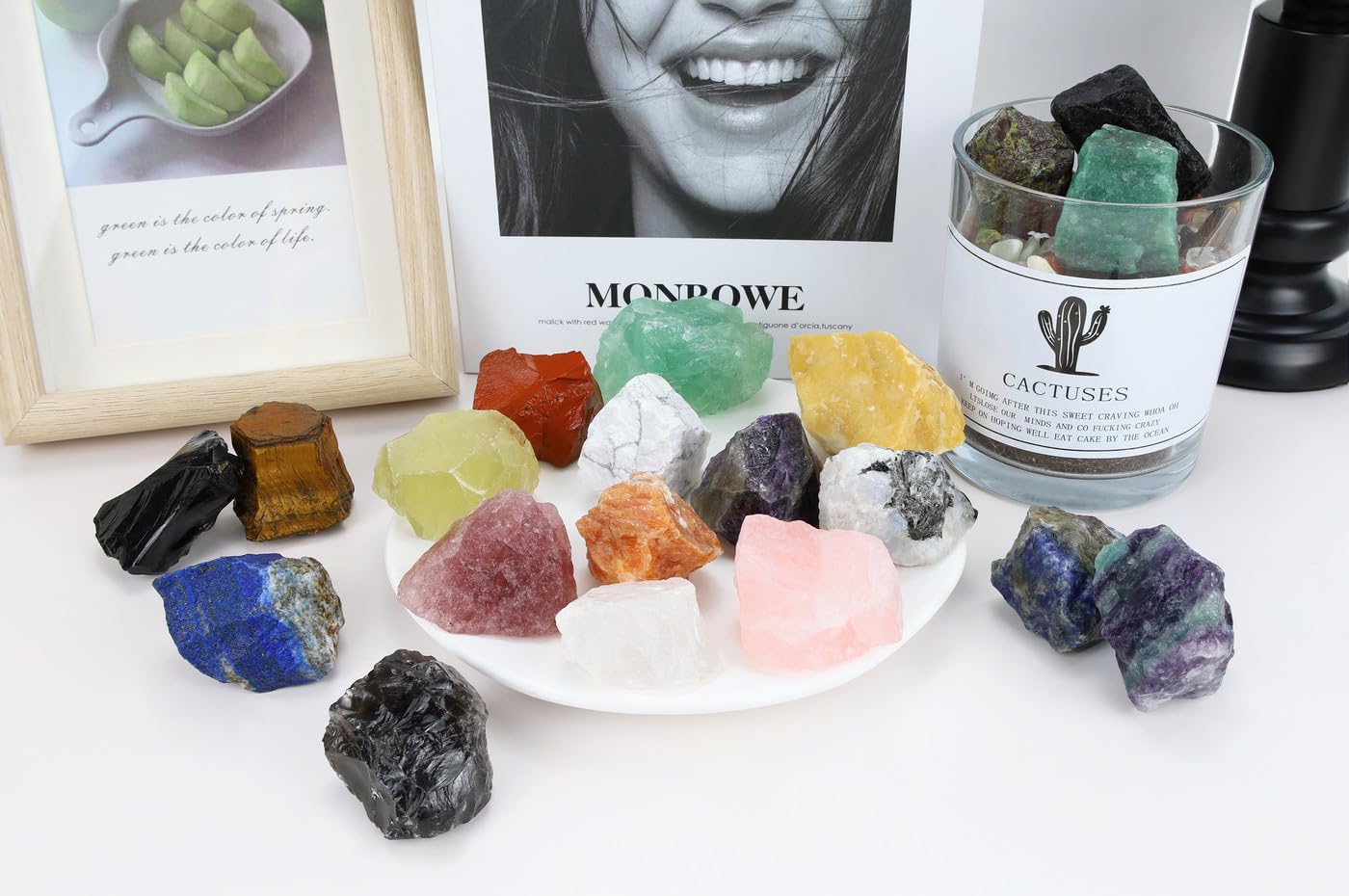 XIANNVXI Fluorite 1.8-2.2" Large Raw Crystals and Healing Stones Natural Rough Crystal Rocks for Decor Gifts Tumbling Cabbing Polishing Fountain Rocks 1PCS