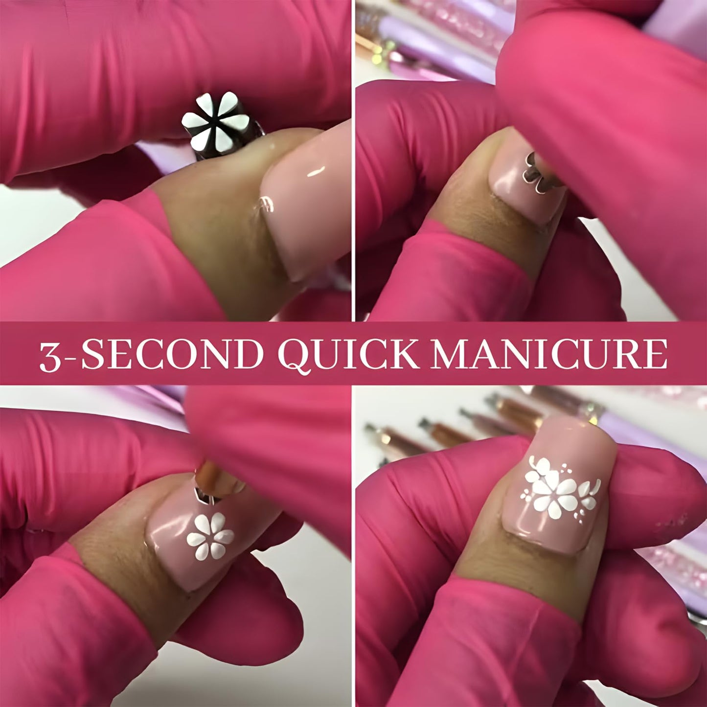 Nail Art Stamp Pen, 6pcs/10pcs/15pcs Nail Art Flower Stamp Pen, Precision Stamp Pen Set, Nail Art Pen with Different Design, Nail Dotting Tool, Nail Foil, Nail Art Design for Women (6 pcs)