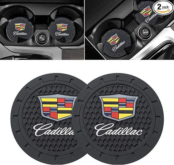 Car Cup Holder Coaster for, Recessed Silicone Cup Holder Coaster Interior Accessories 2.75in 2Pieces Black