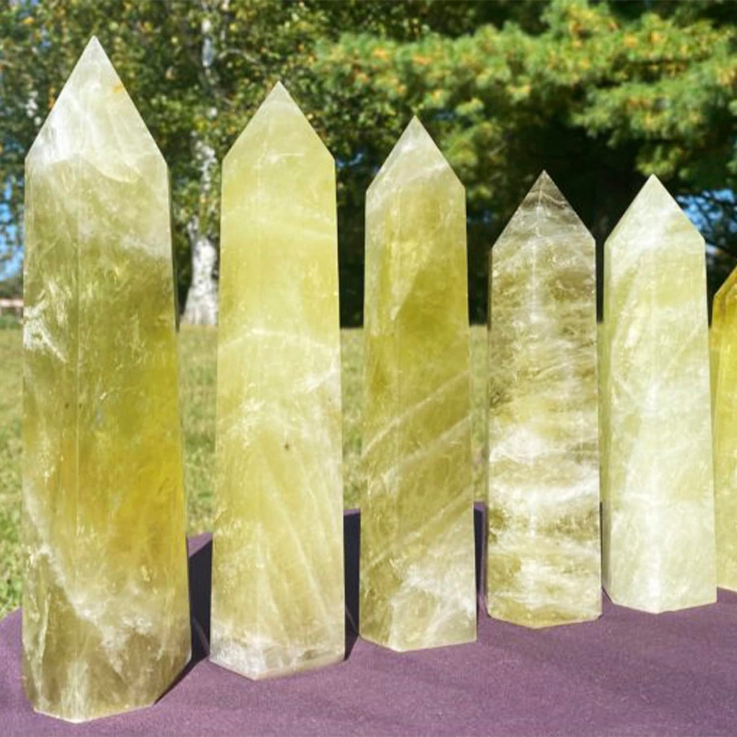2pcs Natural Citrine Crystal Point Wand 5.8-6.2 inch Raw Stone Hand-Polished Crystal Pillar Chakra Balancing Spiritual Healing & Meditation(Citrine / 5.8-6.2 inch 2pcs)