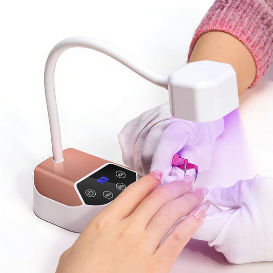 UV LED Nail Lamp 36W – Mini Cordless Flash Cure Gooseneck UV Light for Gel X Nails Portable USB 50mW/cm² Rechargeable Nail Dryer with 12 LEDs, Auto Sensor, 4 Timers & LCD Display for DIY Home Manicure