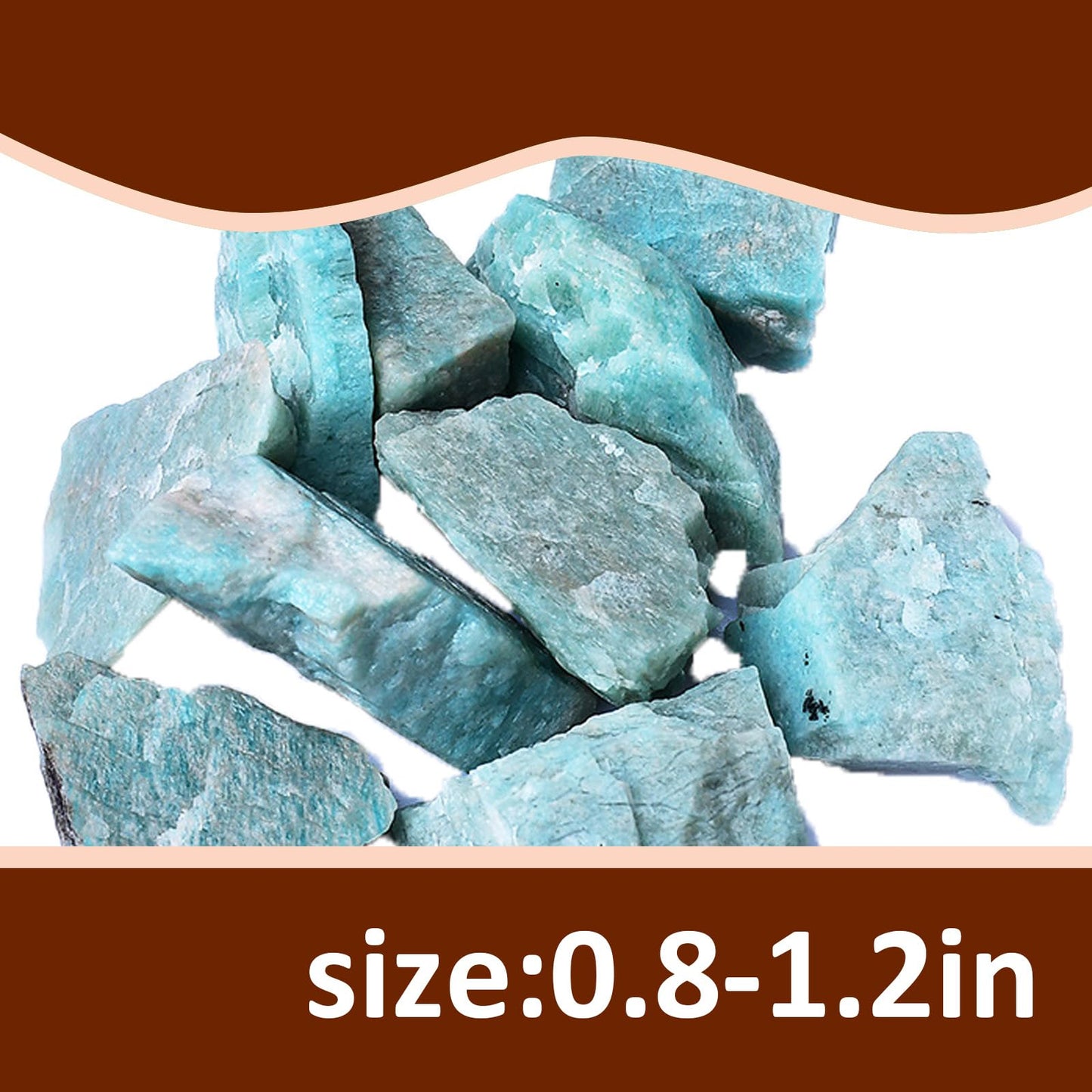 Raw Crystals, Large 1.2-2.0" Healing Crystal Natural Rough Stones for Intuition,Chakra,Meditation,Decoration,Polishing,Energy Work (Amazonite, 3.5oz-0.8-1.2"raw Crystals)