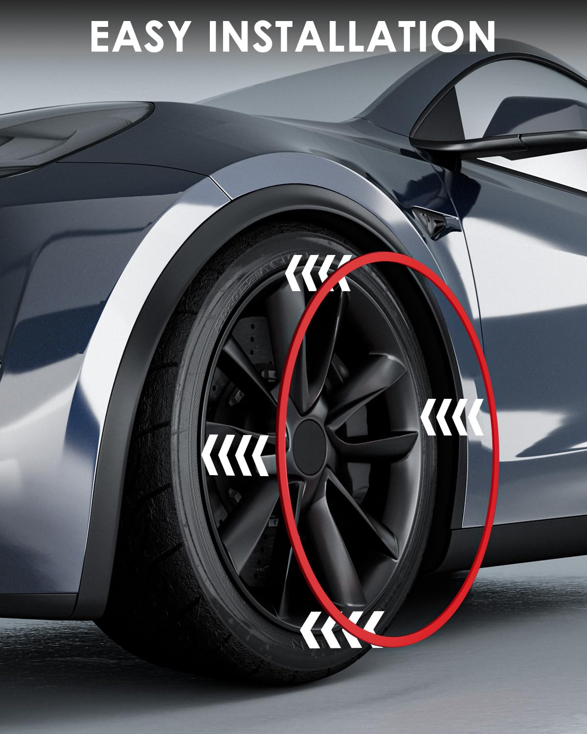 EVOOOR Automotive Alloy Wheel Rim Protector - Covering The Entire Rim of The Wheel hub - Strips for Curb Rash Prevention - Set of 4 Rim Protector Easy to Install(22'',Red)