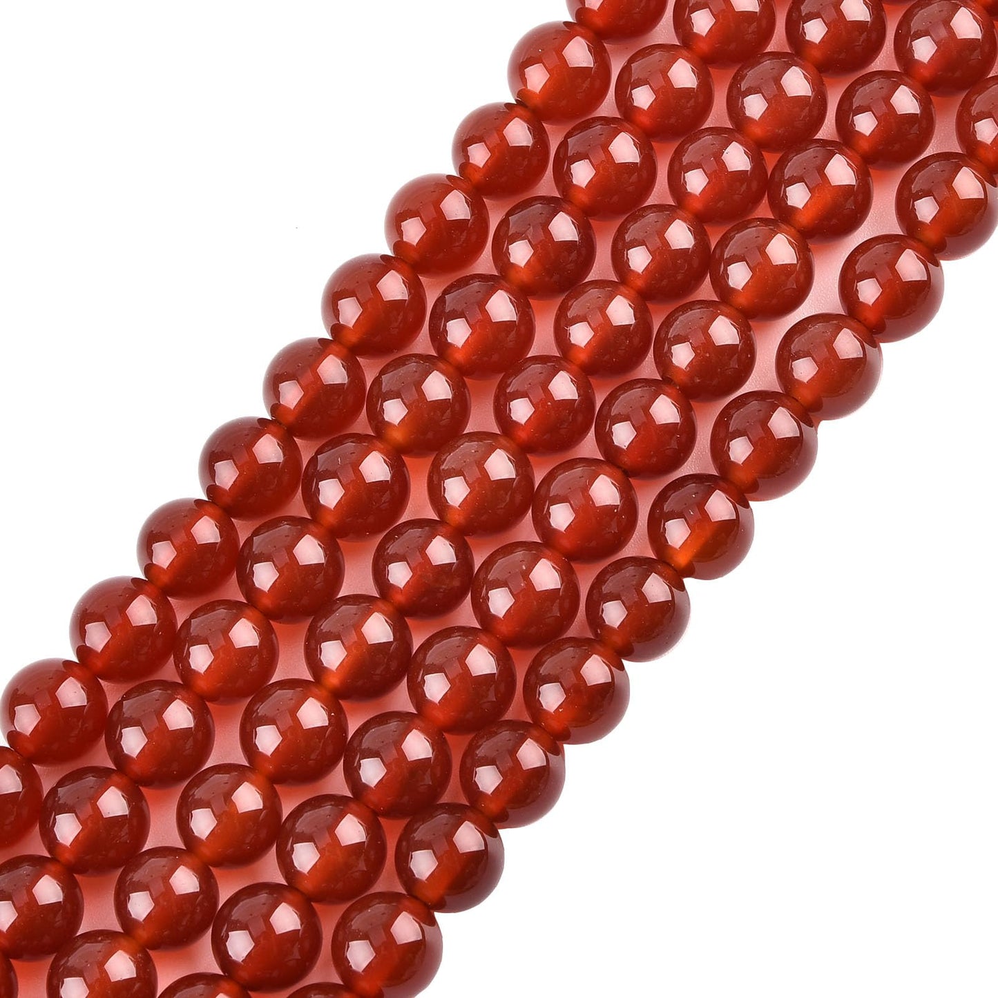 10mm Carnelian Beads Round Gemstone Loose Beads for Jewelry Making (36-38pcs/strand)