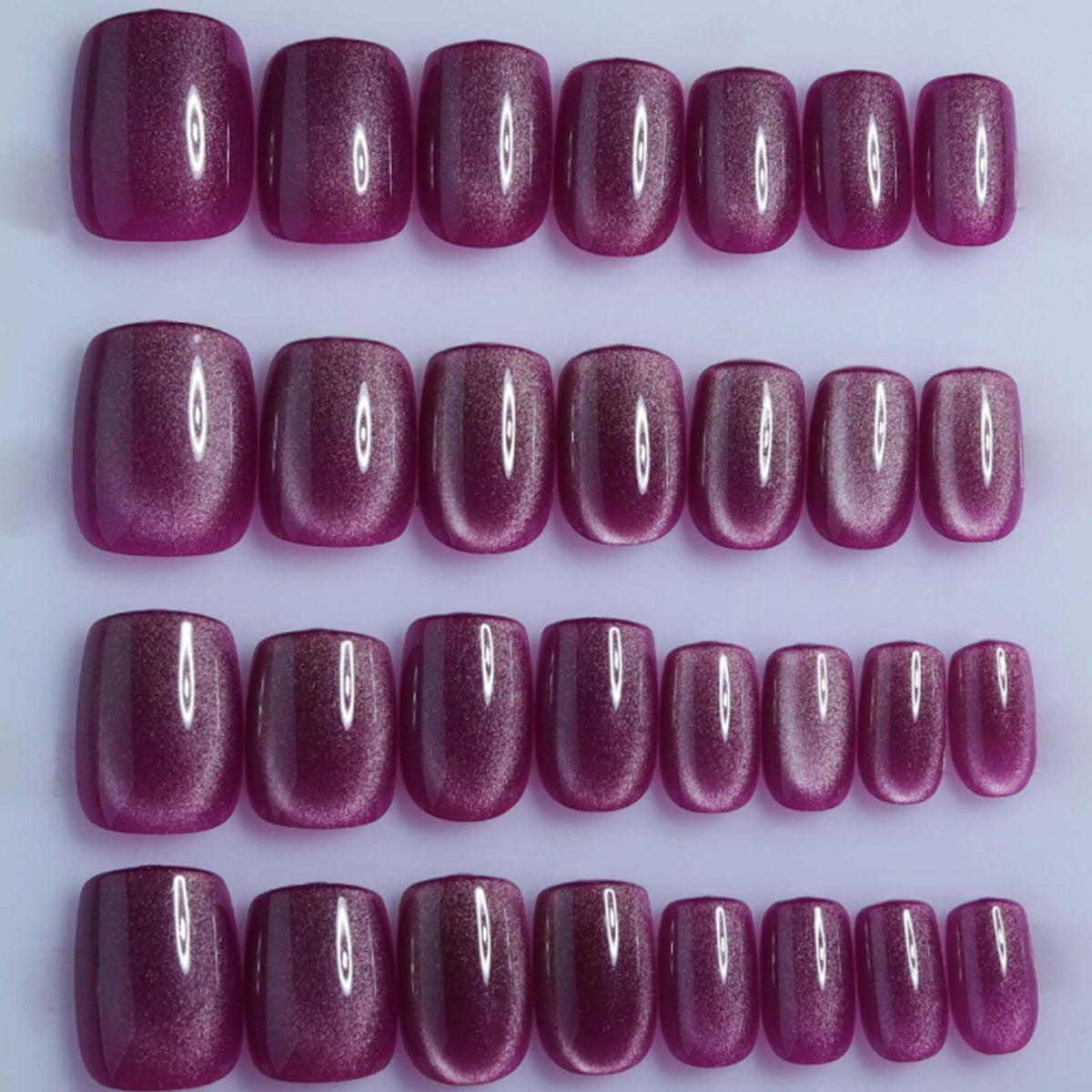 Hkanlre Short Press-On Nails Square Fake Nails Jelly Acrylic Fake Nail Finish Salon-Quality Holiday Nails 30 Nail Kit for Women