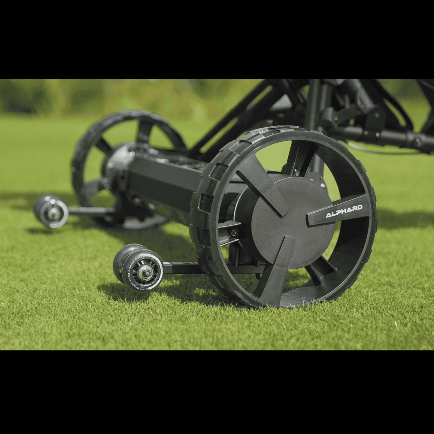 Alphard Club Booster V2Pro – Convert Your Push Cart into a Motorized, Electric Remote-Controlled Golf Caddie (Clic Gear 3-Wheel Carts) - New 2025 V2Pro with Permanently Attached Wheelie Bars