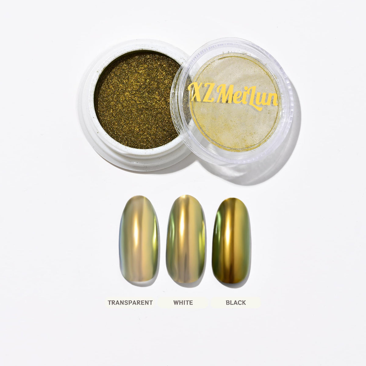 XZMeiLun Chameleon Chrome Nail Powder, Big-Capacity 0.8g Aurora Green Turns Orange Mermaid Aurora Powder Pigment Pearlescent Nail Art Glitter Decoration, Can mixed With Builder Gel Nail Polish For Use