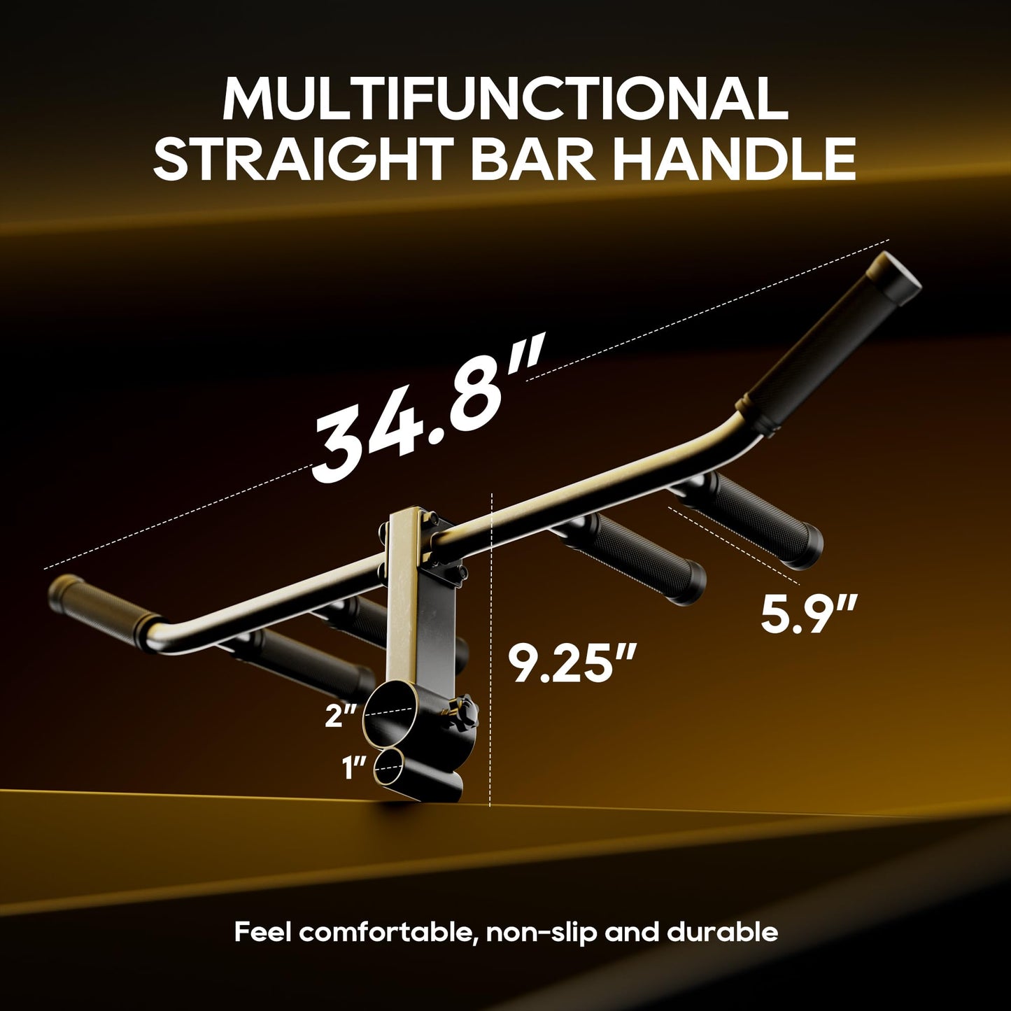 Howffite T Bar Row Handle Landmine Attachment LAT Pull Down Attachments for Gym Barbell Weight Workout Back Muscle Arms Triceps Biceps Fitness Accessories Viking Press fits 1“ and 2""