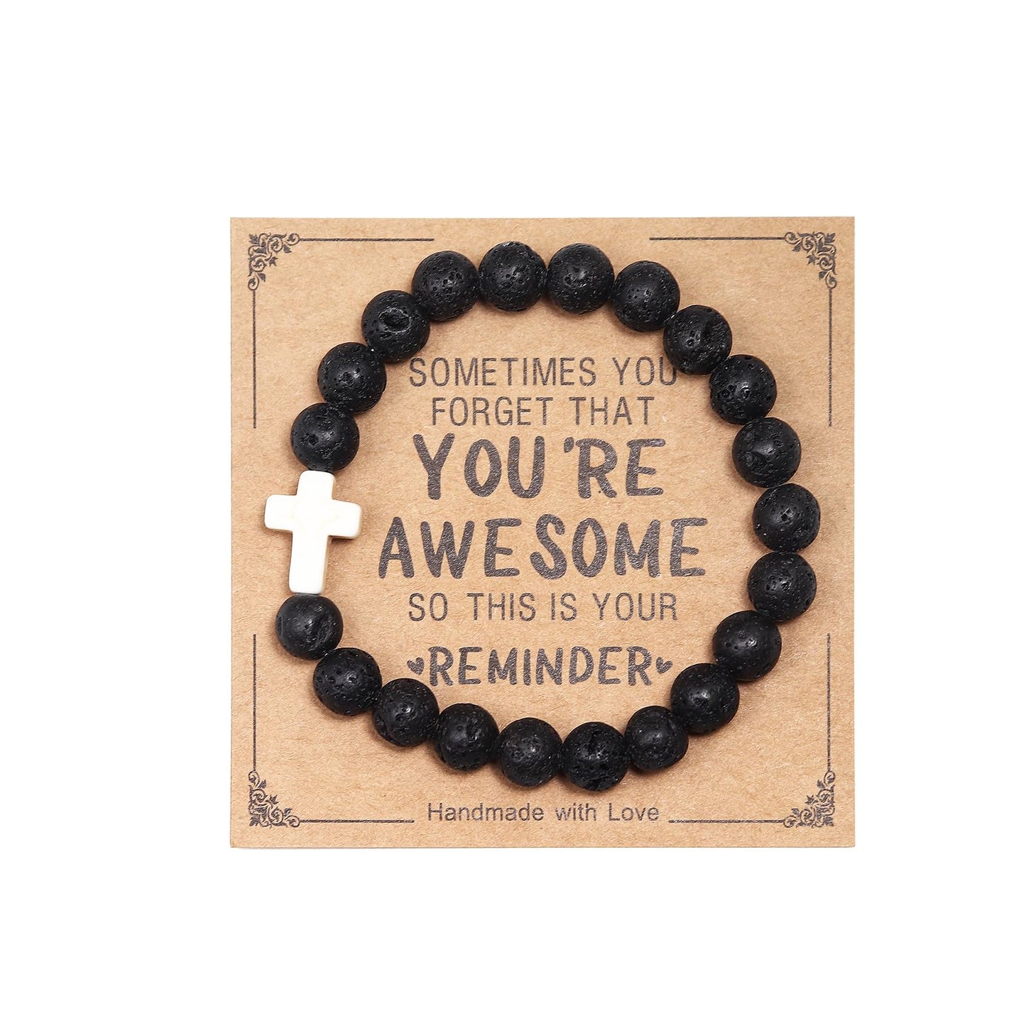 Inspirational Bracelets for Women Natural Stone Healing Relaxation Chakra Cross Bracelet Gifts for Christian Easter Graduation Birthday Christmas Mothers day Valentines Thanksgiving Appreciation Gifts