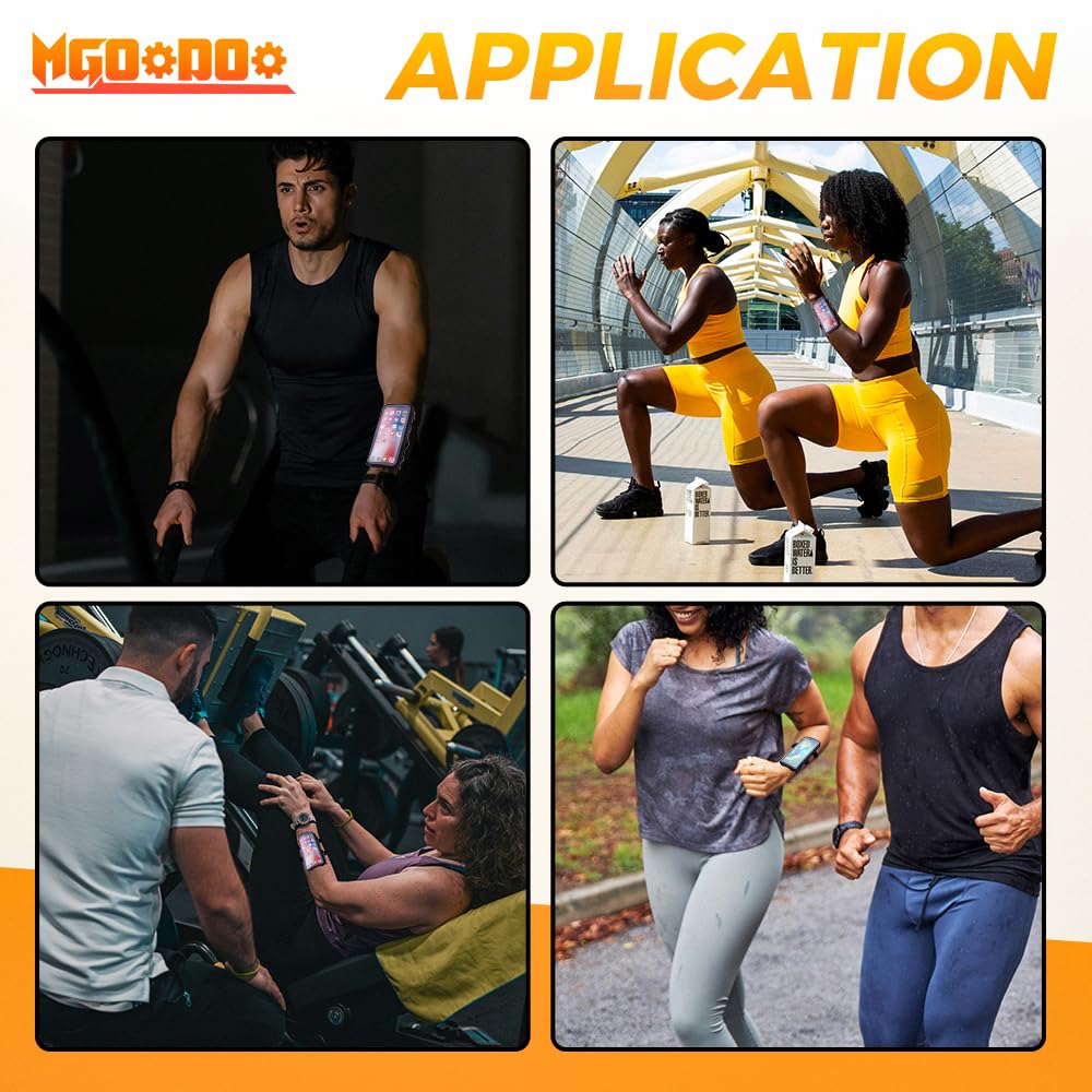 Phone Holder for Running, Wristbands and Forearm Phone Holder Compatible with iPhone 16/15/14/13/12/11 Plus Pro Max,for Ridding Jogging Running, Mobile Phone Armband Wrist Strap Bags Up to 6.9""