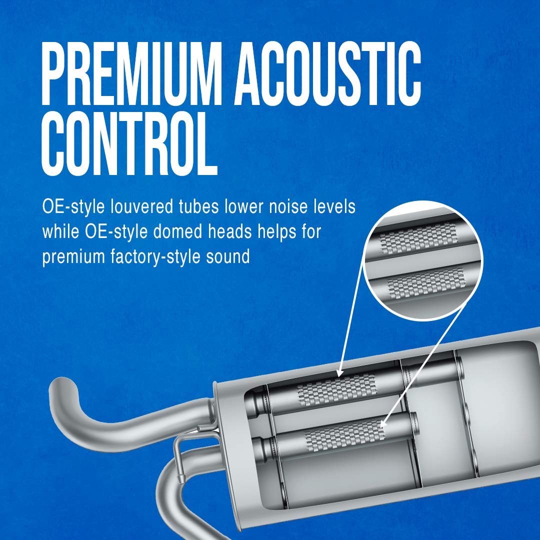 Walker Quiet-Flow 50065 Direct Fit Exhaust Muffler Assembly 2.5" Inlet (ID) 2.25" Outlet (OD) for Jeep Wrangler