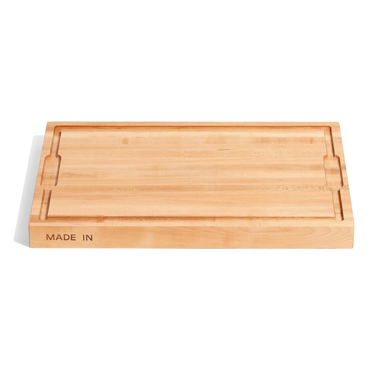 Made In Cookware | Butcher Block | Maple Wood | Thick Charcuterie Board with Side Handles | Crafted in USA | 17.75x11.75"
