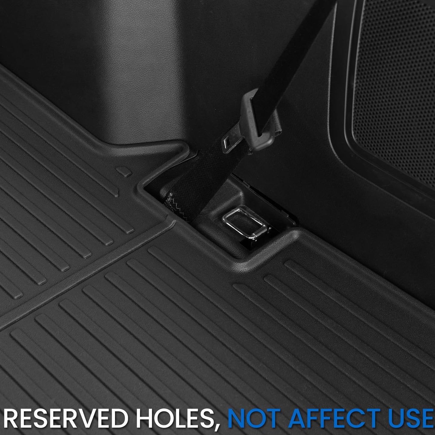 JOULARISE Floor Mats Cargo Mat Set for 2015-2019 Ford Explorer 7 Seats, All Weather TPE Cargo Liner Trunk Lower Mat Door Sill Guards Accessories (15-19 | 7 Seats Floor Mats Set)