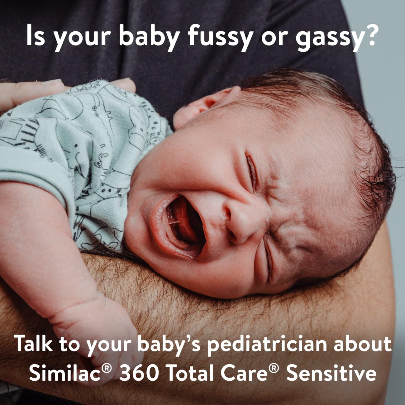 Similac 360 Total Care Sensitive Infant Formula for Fussiness & Gas Due to Lactose Sensitivity, Has 5 HMO Prebiotics, Baby Formula Powder, 34.9-oz Value Can, Pack of 3
