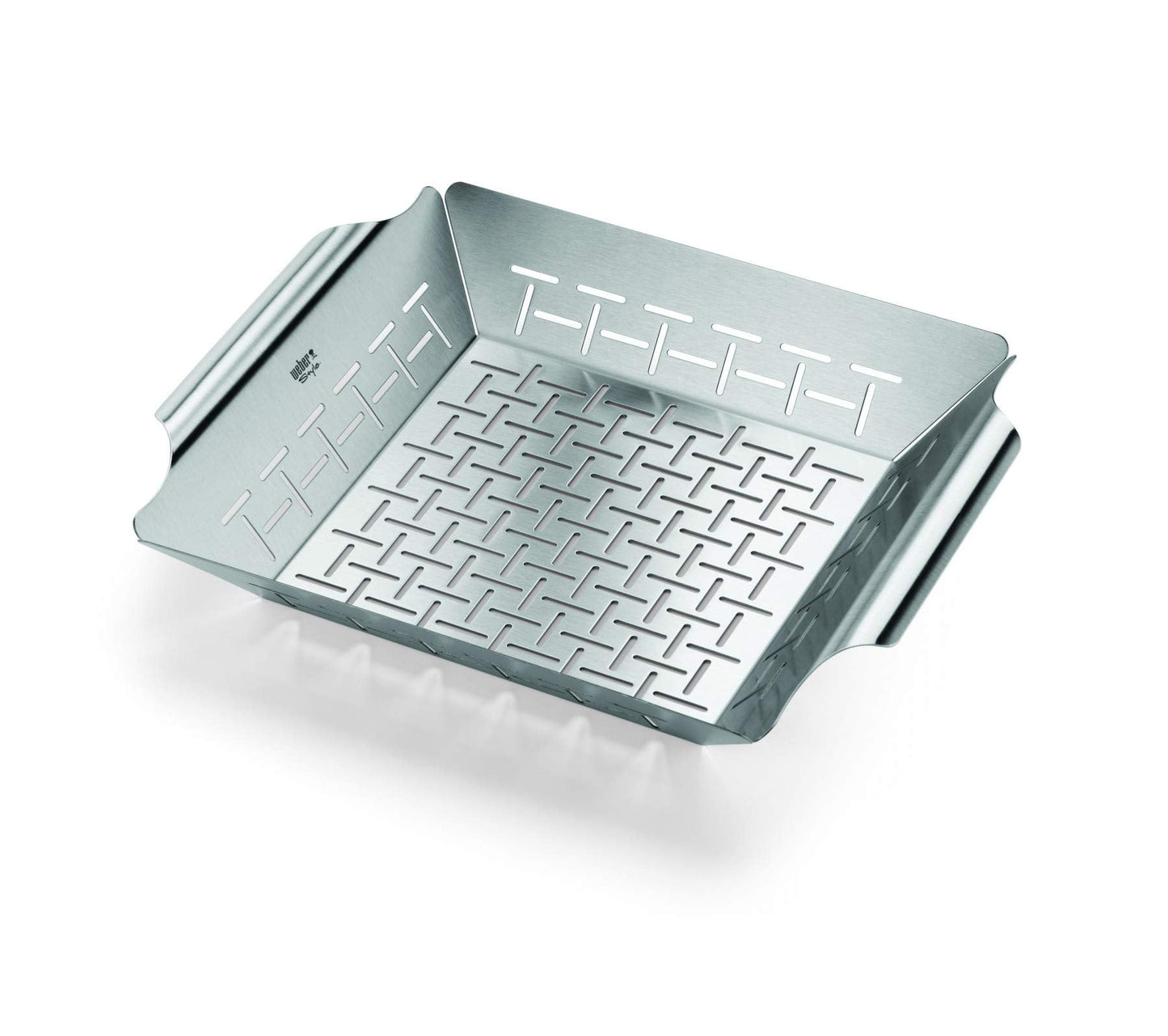 Weber Deluxe Grilling Basket â Stainless Steel Grill Basket for Vegetables, Seafood & Small Foods, Durable BBQ Cooking Accessory for Charcoal and Gas Grills