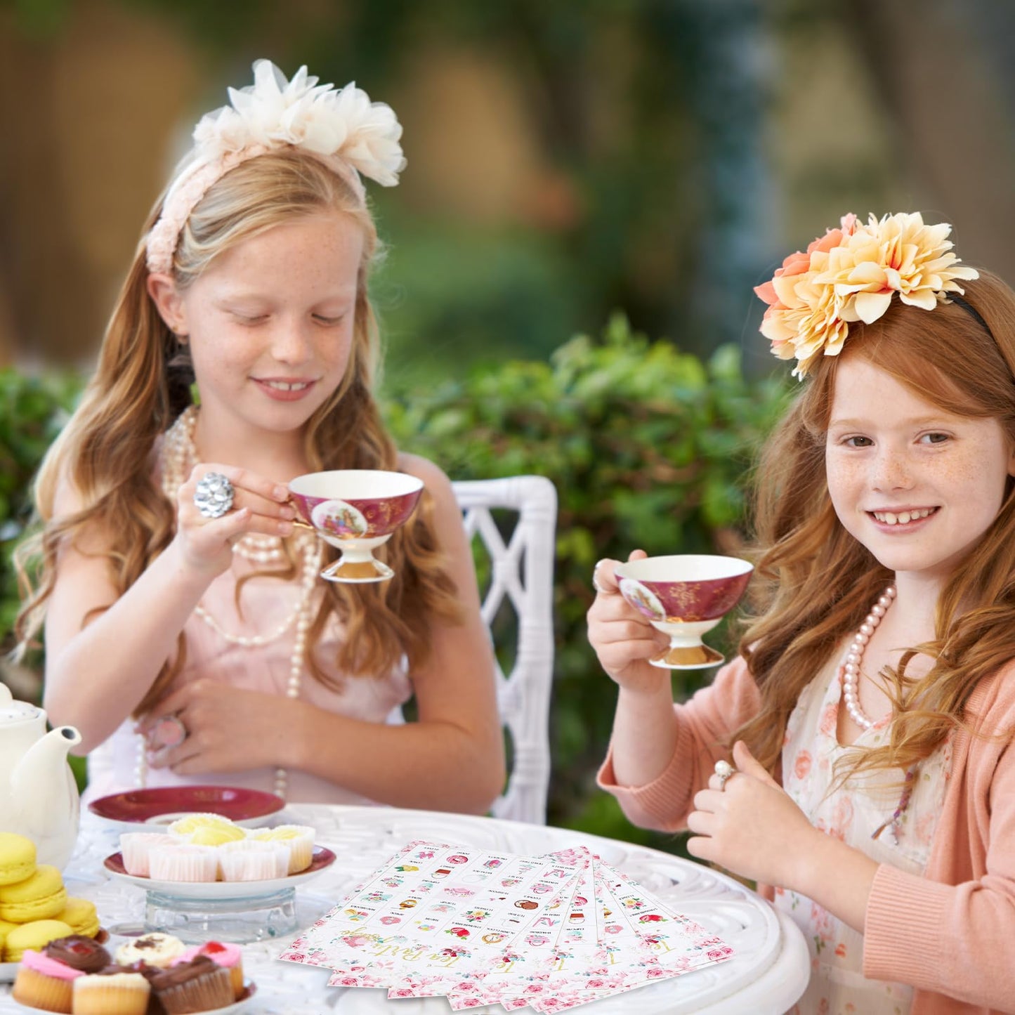 Shappy 35 Pcs Floral Tea Party Bingo Cards 24 Players Flower Birthday Games Bingo Games Spring for Valentines Day Easter Family Activities Birthday Wedding Baby Shower Party Favors Game
