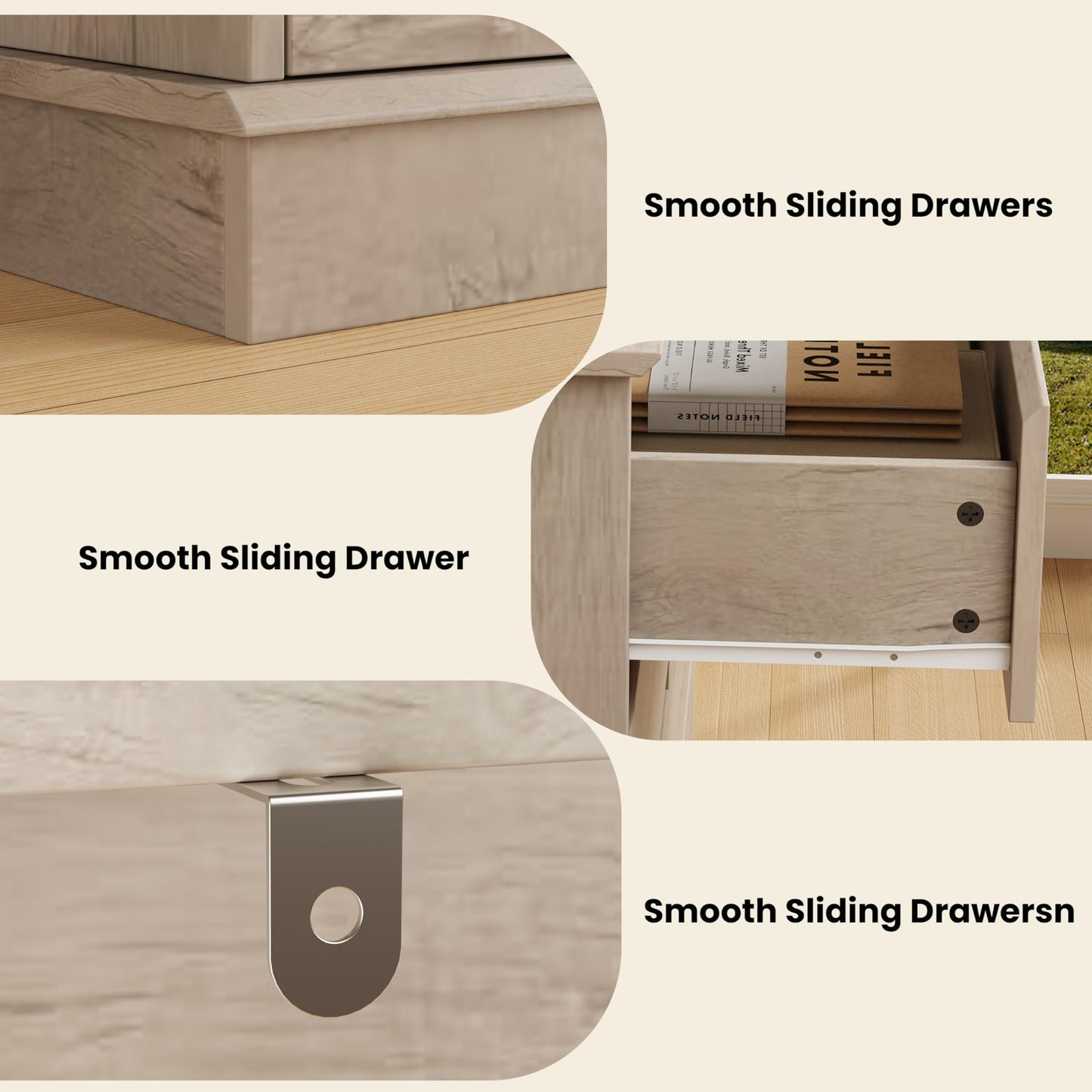 Garvee 8 Dresser for Bedroom. 51” Wide Double Dresser with Large Drawers, Modern Chest of Drawer for Bedroom Living Room Hallway, Oak