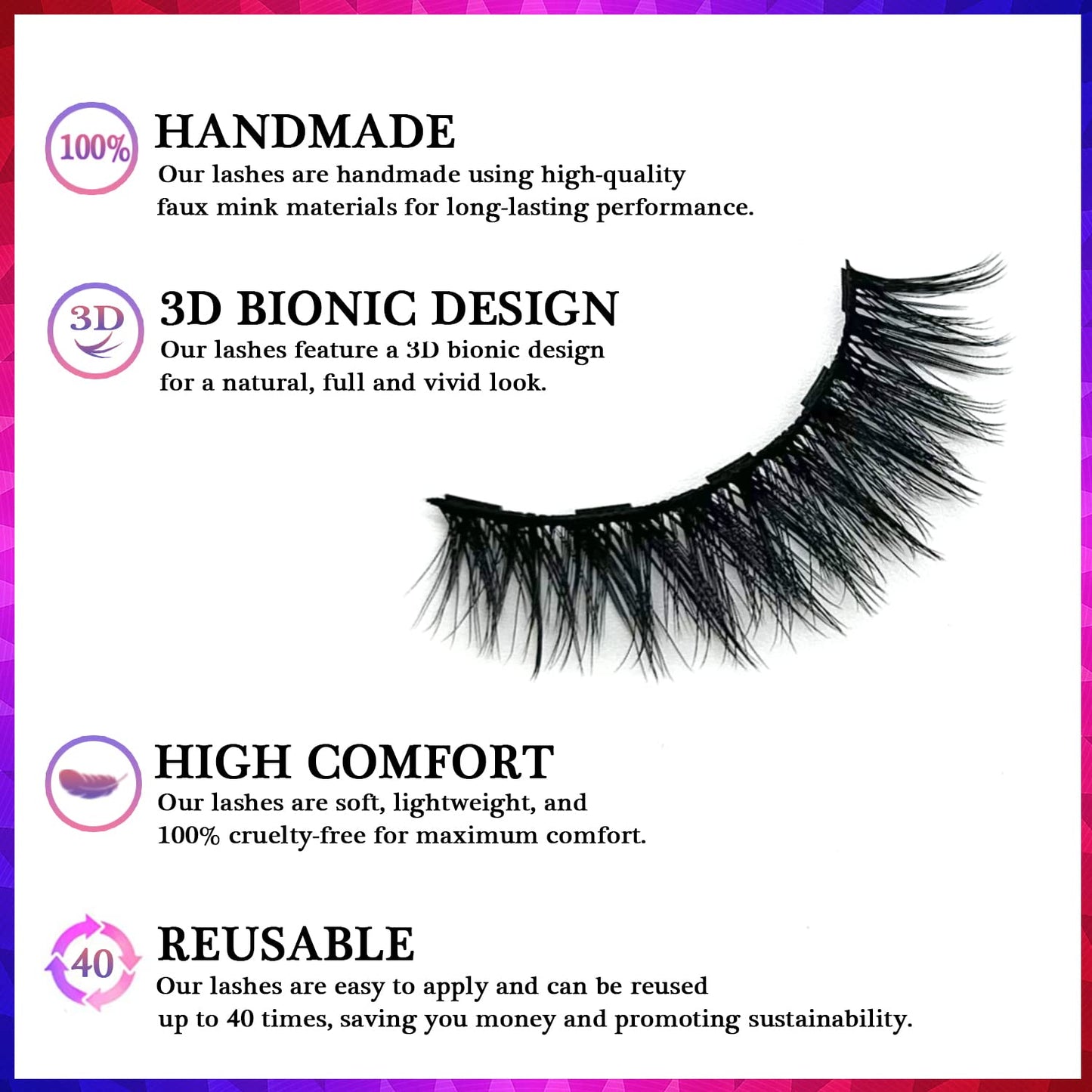 AkesuLash Eyelashes Magnetic Lashes with Eyeliner,10 Pairs Reusable Full Volume Cat Eye Magnetic Eyelash kit with Applicator - Upgraded Long Lasting,Natural Looking,- Easy Magnetized Eyelash