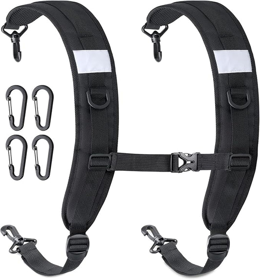 Backpack Straps, Backpack Shoulder Strap for bags strap Replacement Padded Strap Adjustable with Metal/Plastic Clips