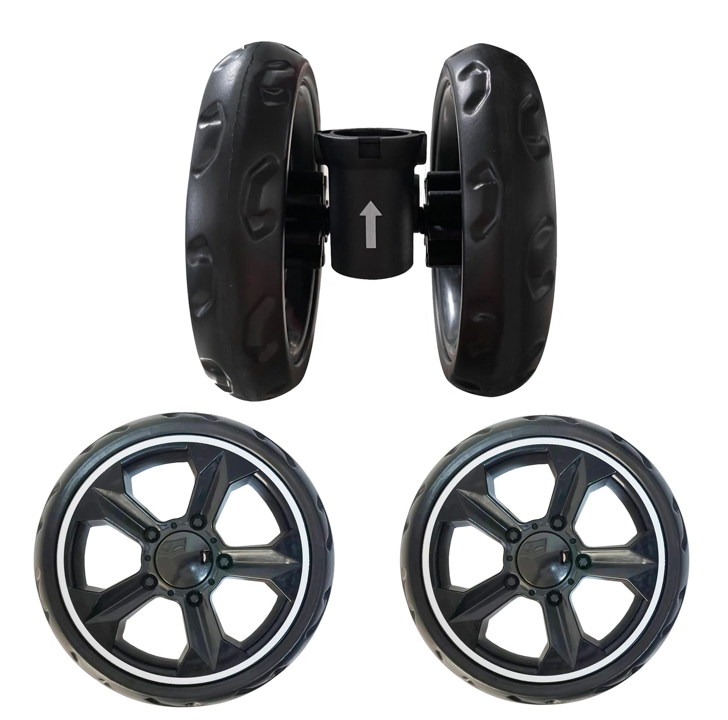 ROODO 3 Wheel Pet Stroller Dedicate Wheel Set,Original,Fast disassembly,Replacement and Installation,No Additional Tools are Required