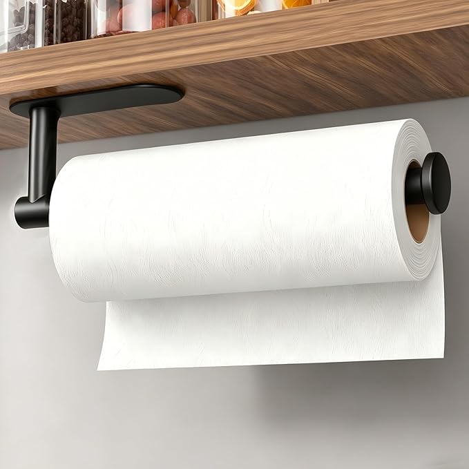 DEKAVA Paper Towel Holder Under Cabinet Wall Mount for Kitchen Paper Towel, Self-Adhesive Paper Towel Bar, Paper Towel Rack, Stainless Steel 13 inch