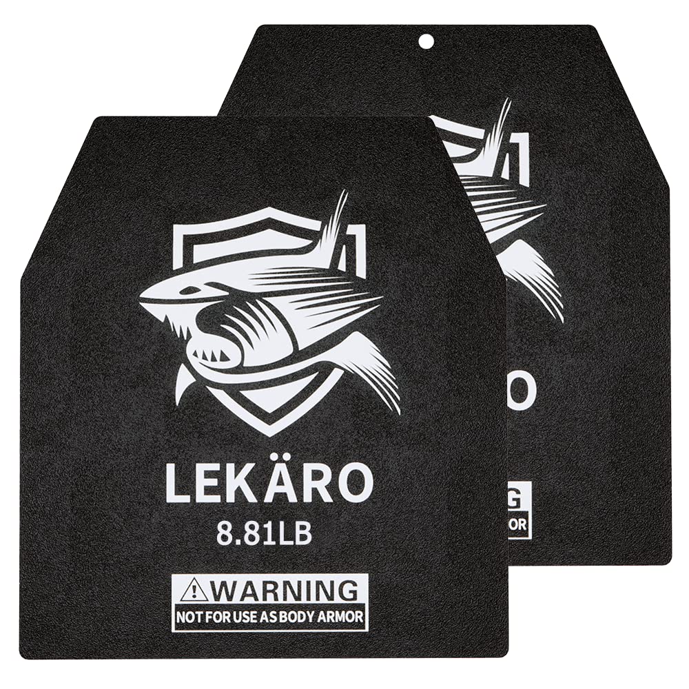 Weighted Vest Plates 9.8"x11"" Steel Weight Plates for Vests – 5.51/8.81/15.43/20.94 LB Pairs – Rust-Proof Powder Coated Workout Inserts for CrossFit Murph Rucking Running Strength Training"