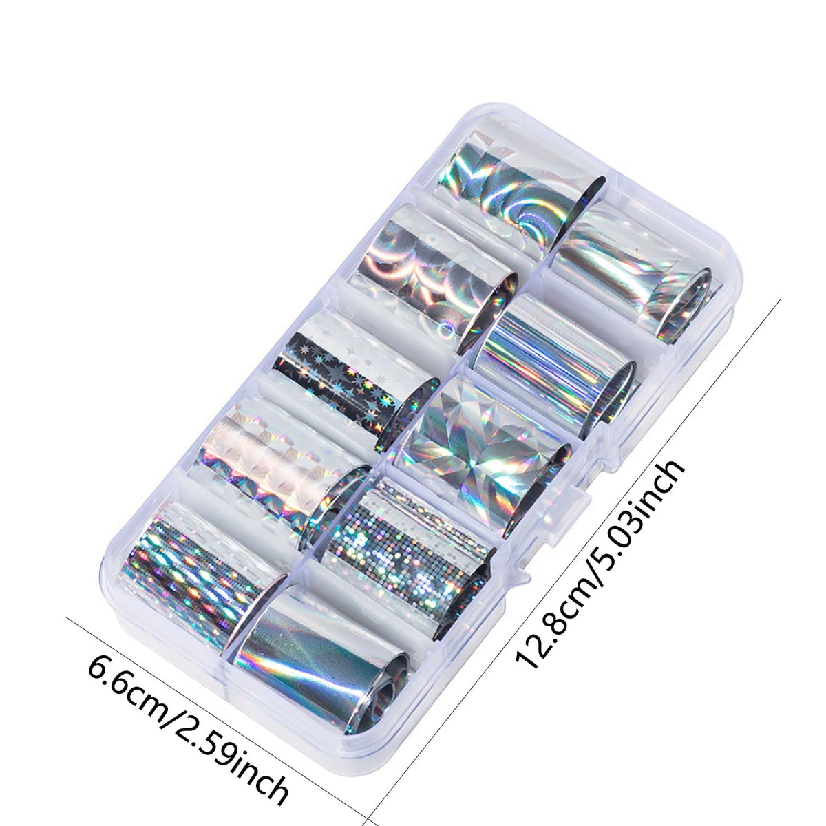 Nail Foil Transfer, DANNEASY 30 Roll Nail Foils Sheet Gold Metallic Flame Laser Design Nail Art Stickers Decals Holographic Starry Sky Foil Transfer for Women Kids