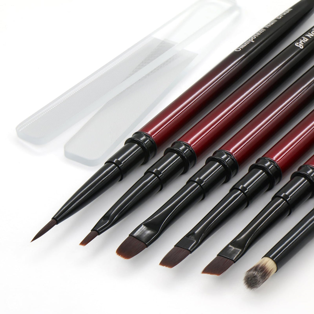 MYR 6Pcs Metal Nail Art Brushes and 2Pcs Nano Nail Files are suitable for Drawing Thick Lines, Painting Petals, Applying Phototherapy Gel, Halo Dyeing and other Personalized Nail Enhancement Designs