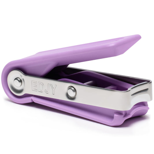 EDJY Fingernail Cutter - Precision Stainless Steel Nail Cutter for Fingernails | Sharp Blade, Ergonomic Design, Durable & Rust-Resistant | Ideal for Men and Women | Lilac