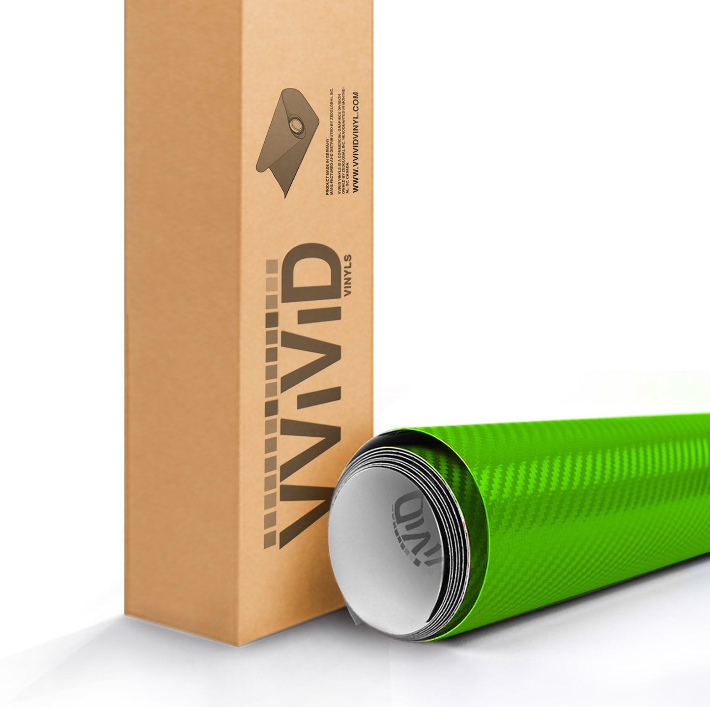 VVIVID® XPO Lime Green Carbon Fiber Car Wrap Vinyl Roll with Air Release Technology (100ft x 5ft (Bulk Wrap Kit))