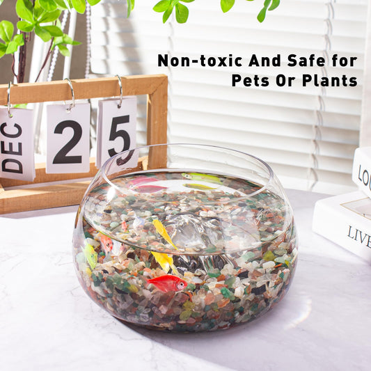 EZEELAI 0.5 Lb/230g Chakra Crystal Chips Bulk Quartz Rocks, Natural Tumbled Healing Crystal Chips Crushed Stones Irregular Shaped for Aquarium, Vase Fillers, Succulent Plants Decor - 5-7mm