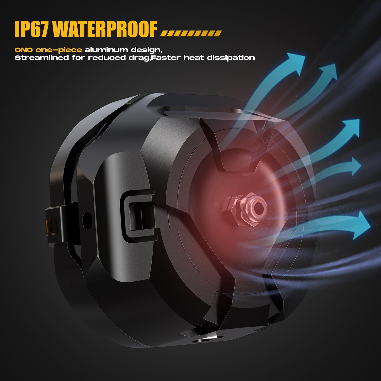 Future Eyes Motorcycle Driving Lights – 180W LED Fog Lights with Amber & White Beams, Waterproof Auxiliary Spotlights with DRL, Strobe, Signal, for Night Riding Off-Road UTV ATV