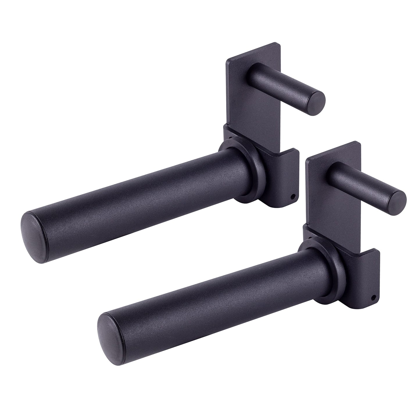 AmStaff Fitness Olympic Weight Plate Holder for Power & Squat Racks – Fits 2x2, 2.33x2.33, 3x3 Inch Tubes, 1" Hole – Storage Horns for Weight Plates on Power Rack – Pair (3"" x 3"")"