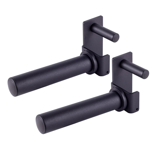 AmStaff Fitness Olympic Weight Plate Holder for Power & Squat Racks – Fits 2x2, 2.33x2.33, 3x3 Inch Tubes, 1" Hole – Storage Horns for Weight Plates on Power Rack – Pair (3"" x 3"")"