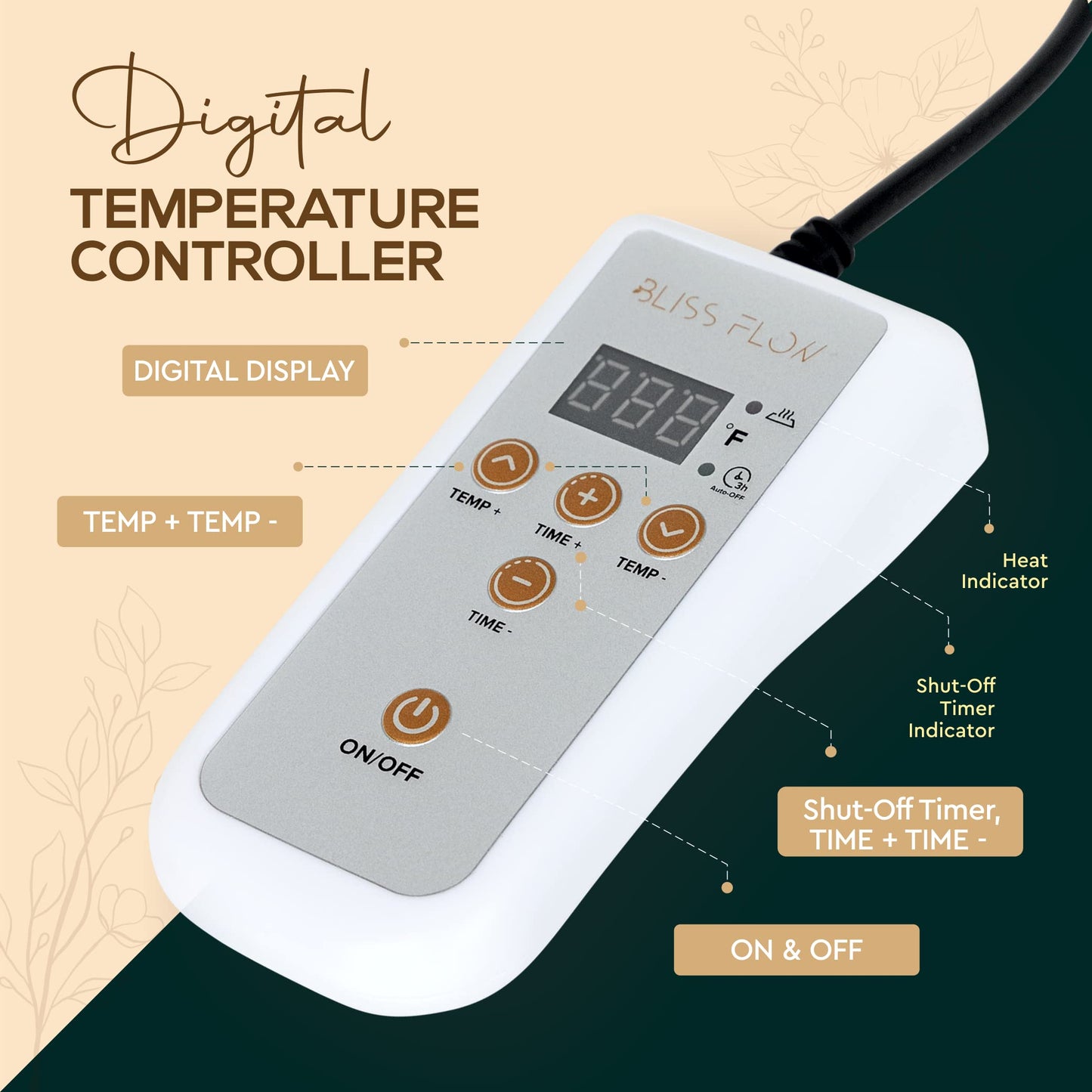 BlissFlow Hot Stones Massage Set with Warmer Kit – 12 Basalt Massage Stones – Digital Electric Stone Warmer & Portable Heater – Hot Stones for Massage in Travel Carrying Bag