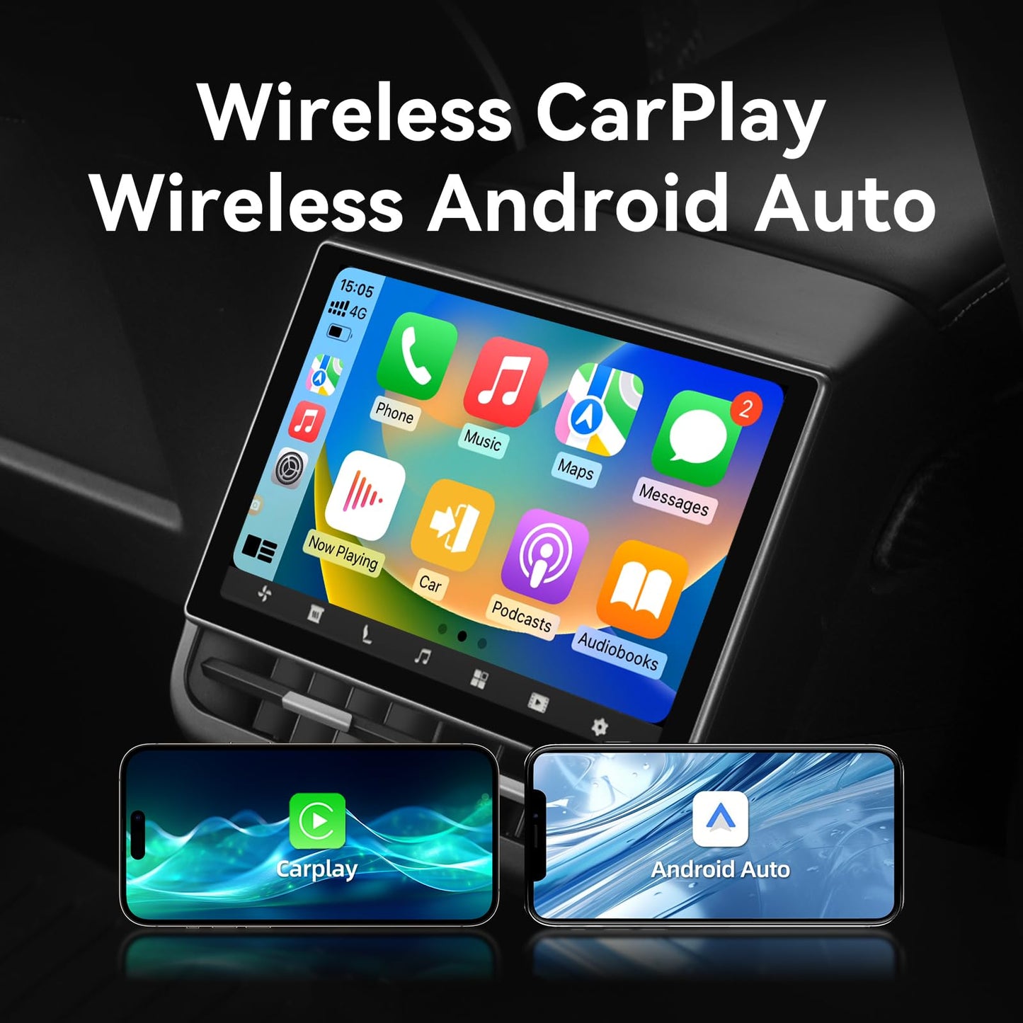 8.66 Rear Entertainment Display Compatible with Tesla Model 3 2019-2023 &Y 2019-2024 Rear display Screen CarPlay HD Video Second Row Back Seat TV monitor Supports AC Control Seat Heating & Adjustment