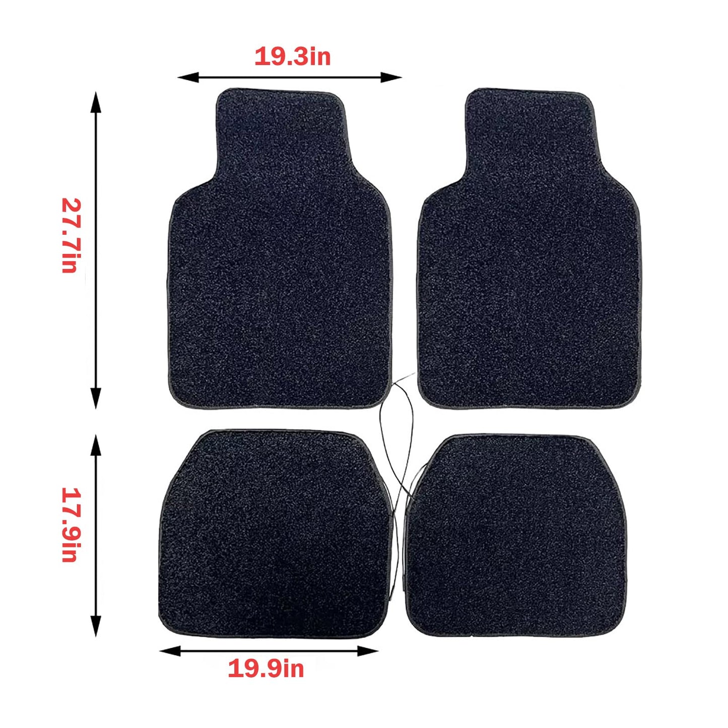 Luxury Starlight LED Car Floor Mats, 4pcs Starry Star Light Floor Mats Washable Fiber Optic Lights APP/Remote Control Music Mode Sound Activated Interior Lights for Cars, SUVs, Trucks