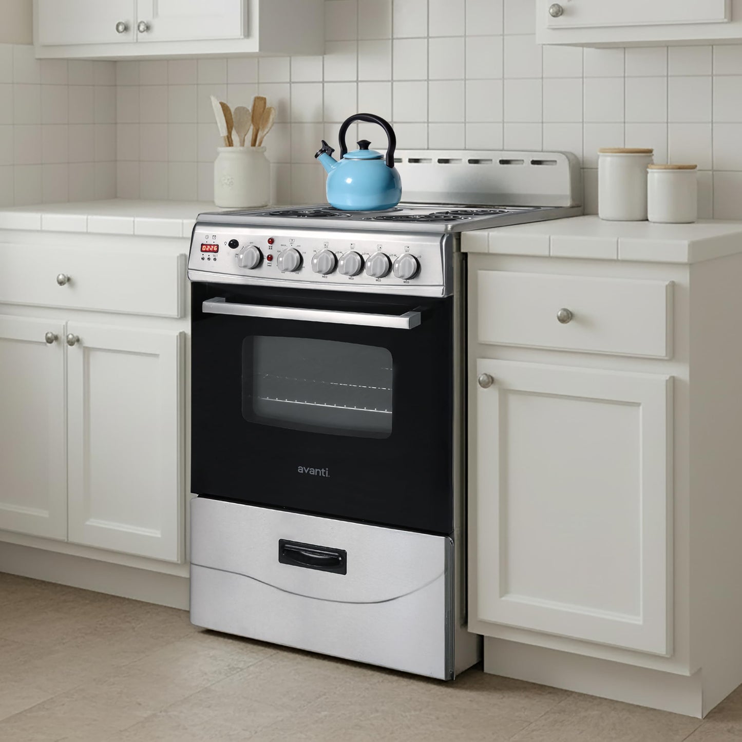 Avanti 24" Electric Range Oven with Framed Glass Door, in Stainless Steel (ERU240P3S)
