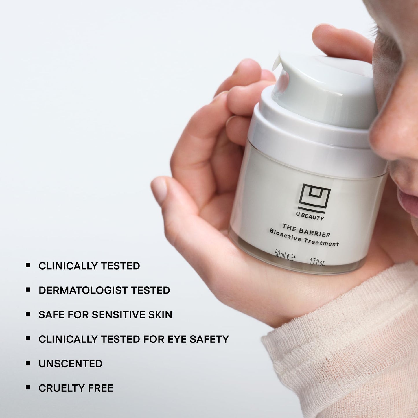 U Beauty BARRIER Bioactive Treatment - Night Cream Moisturizer for Face for Softer & Stronger Skin, Improves Rough, Dull Skin, Overnight Skin Barrier Cream with Urea, & Hyaluronic Acid - 1.7 fl oz