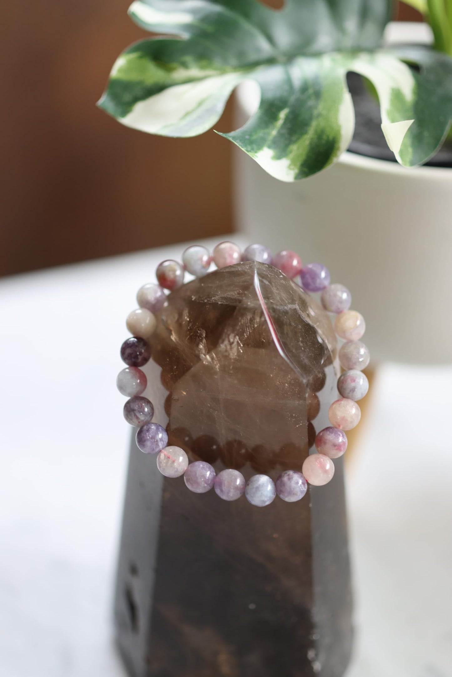 The Vida Handmade AAA+ Quality Crystal Stretch Elastic Bracelet - Nature Gemstone - Jewelry Gift - Holiday Gift - For Women & Men (Unicorn Stone)