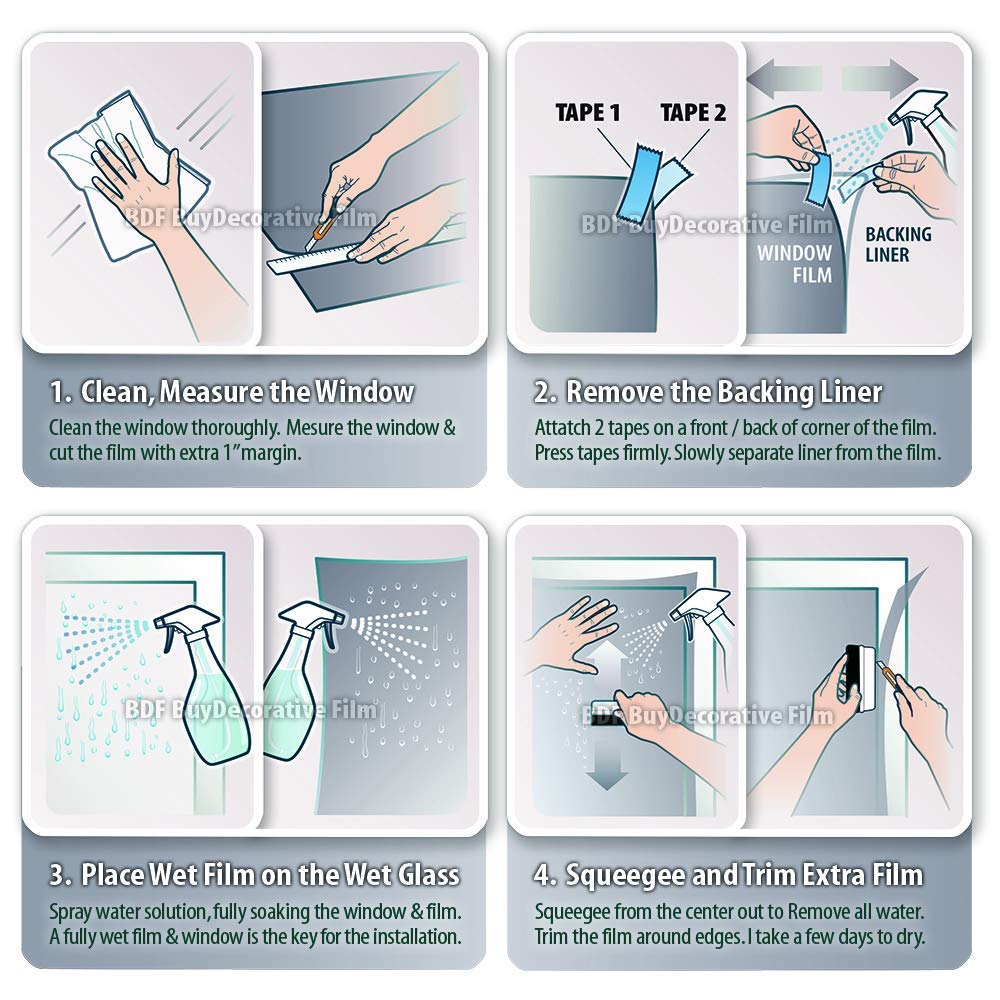 BDF NA35 Window Film Sun Control and Heat Rejection Natural Black 35 (Medium) - 36in X 50ft