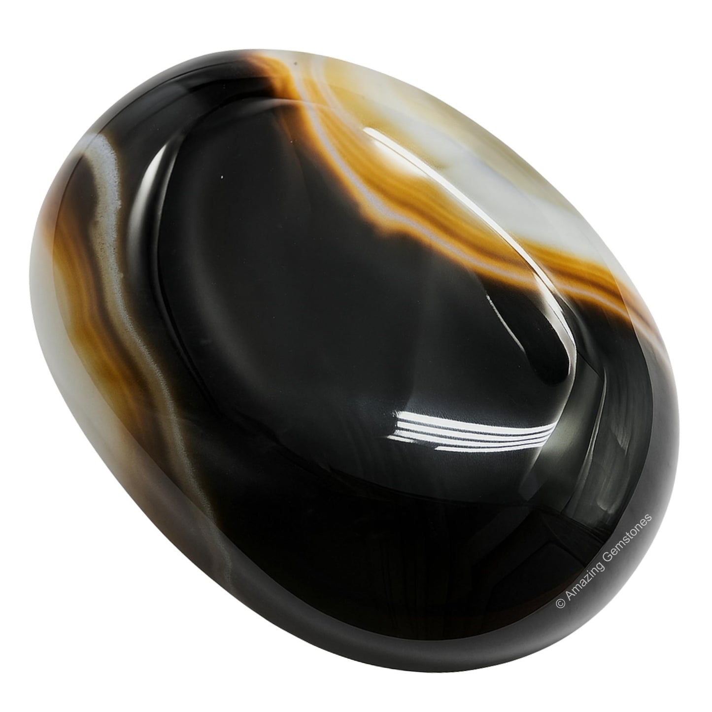 Amazing Gemstone Black Onyx Crystals and Healing Stones - Large Palm Stone Crystals Piedra - Crystal for Good Luck, Balanced Positive Energy, Meditation - Unique Stocking Stuffers and Birthday Gifts