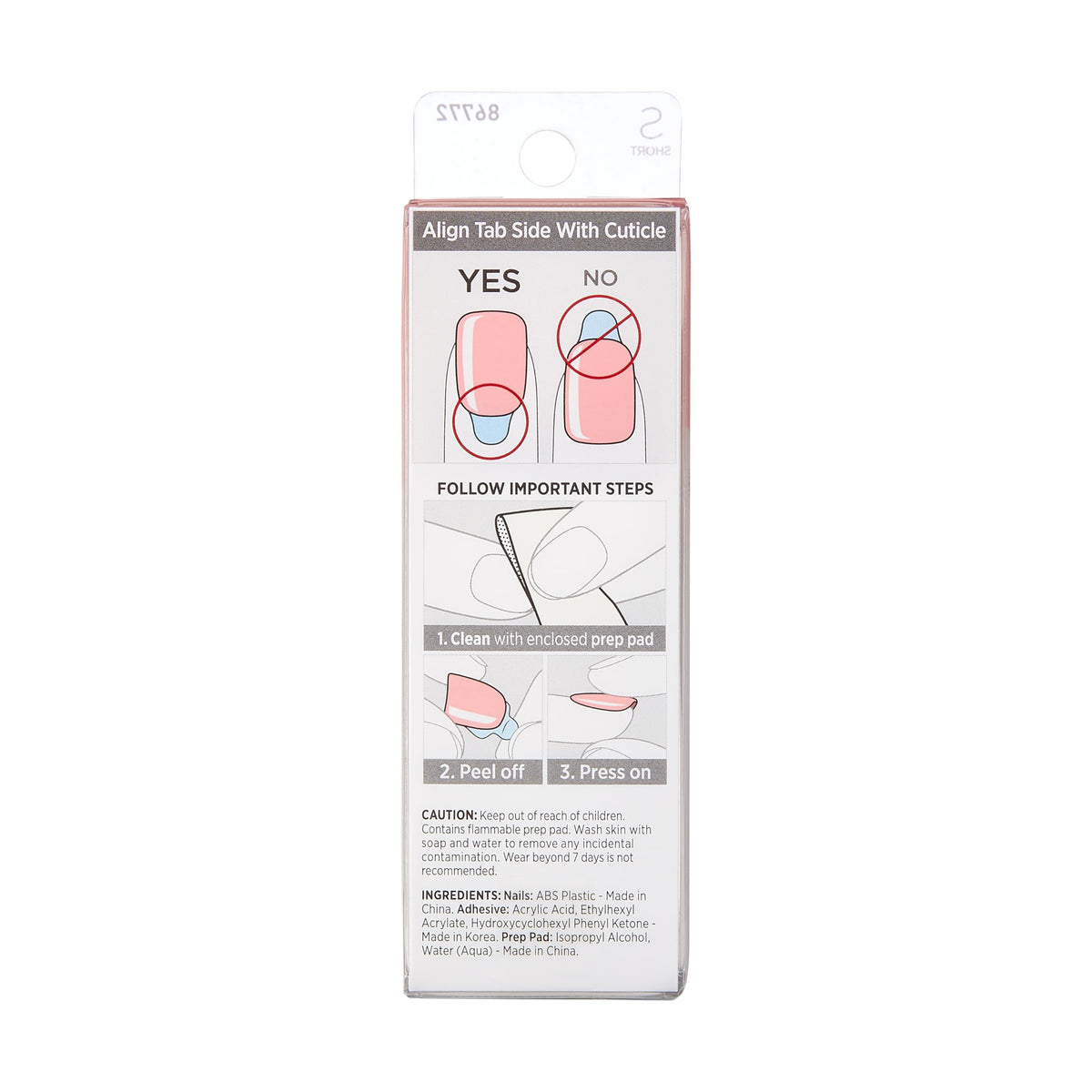 Kiss Impress Color Press-On Nails Polish-Free Manicure Set, ‘Dolce Pink’, 30 Chip-Proof, Smudge-Proof Fake Nails