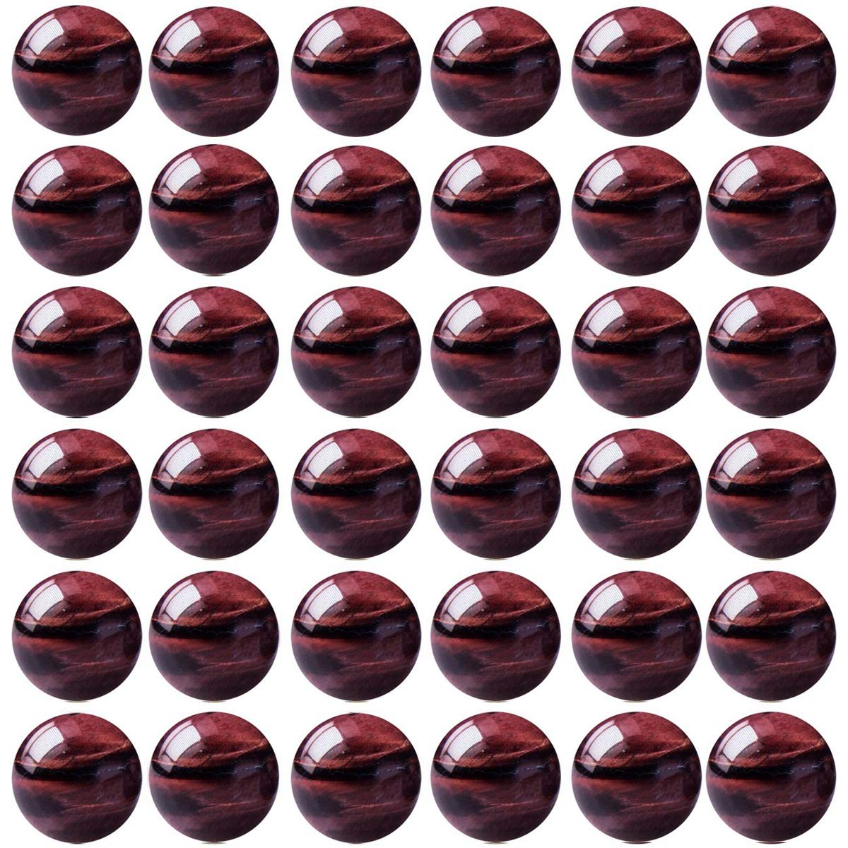 Natural Stone Beads 100pcs 8mm Red Tiger Eye Round Genuine Real Stone Beading Loose Gemstone Hole Size 1mm DIY Charm Smooth Beads for Bracelet Necklace Earrings Jewelry Making (Red Tiger Eye, 8mm)