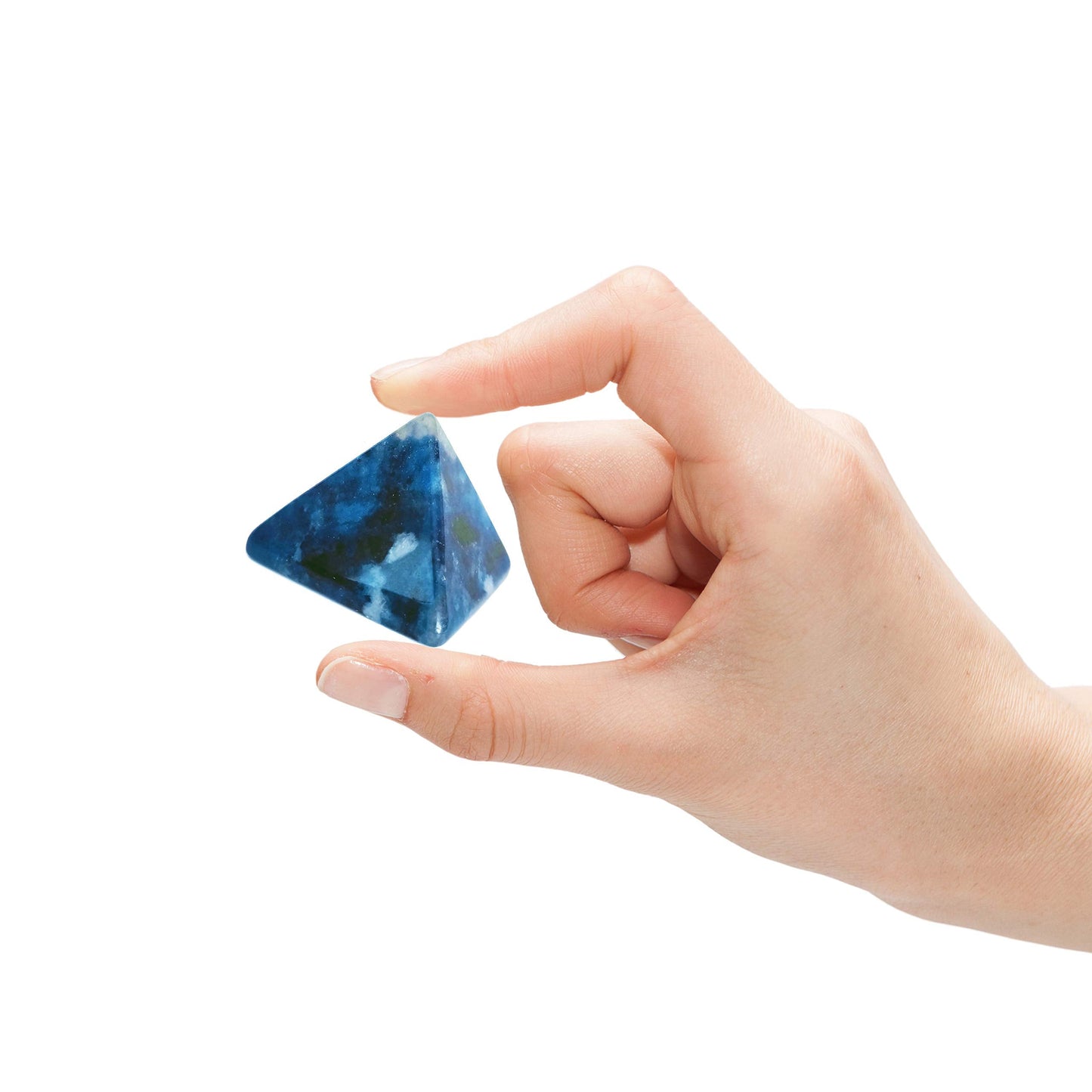 Crystal Pyramid of Natural Blue Sodalite Chakra Healing Stone, 1.5 inch