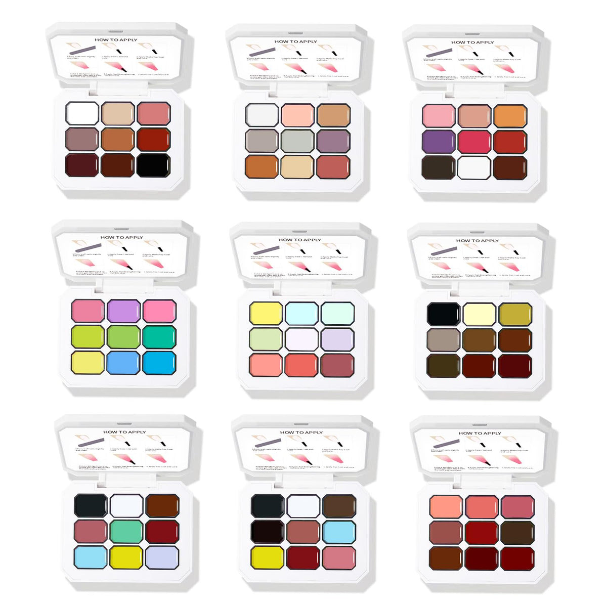 AOBOO Ombre Gel Nail Polish with Metal Grabber,100pcs Nail Sponges for Nail Pat Painting Gradient Blooming gel ombre & pat paint for nails Multistyle French Manicure Nail Art