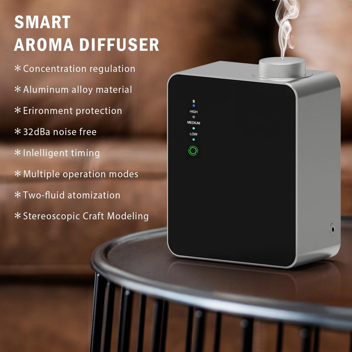 Haigoo Wireless Smart Scent Waterless Home Fragrance Diffuser for Home, Spa, Office, Large Room,Cover Up to 2000 Sq. Ft, Commercial Aromatherapy Nebulizing Oil Diffuser Gift