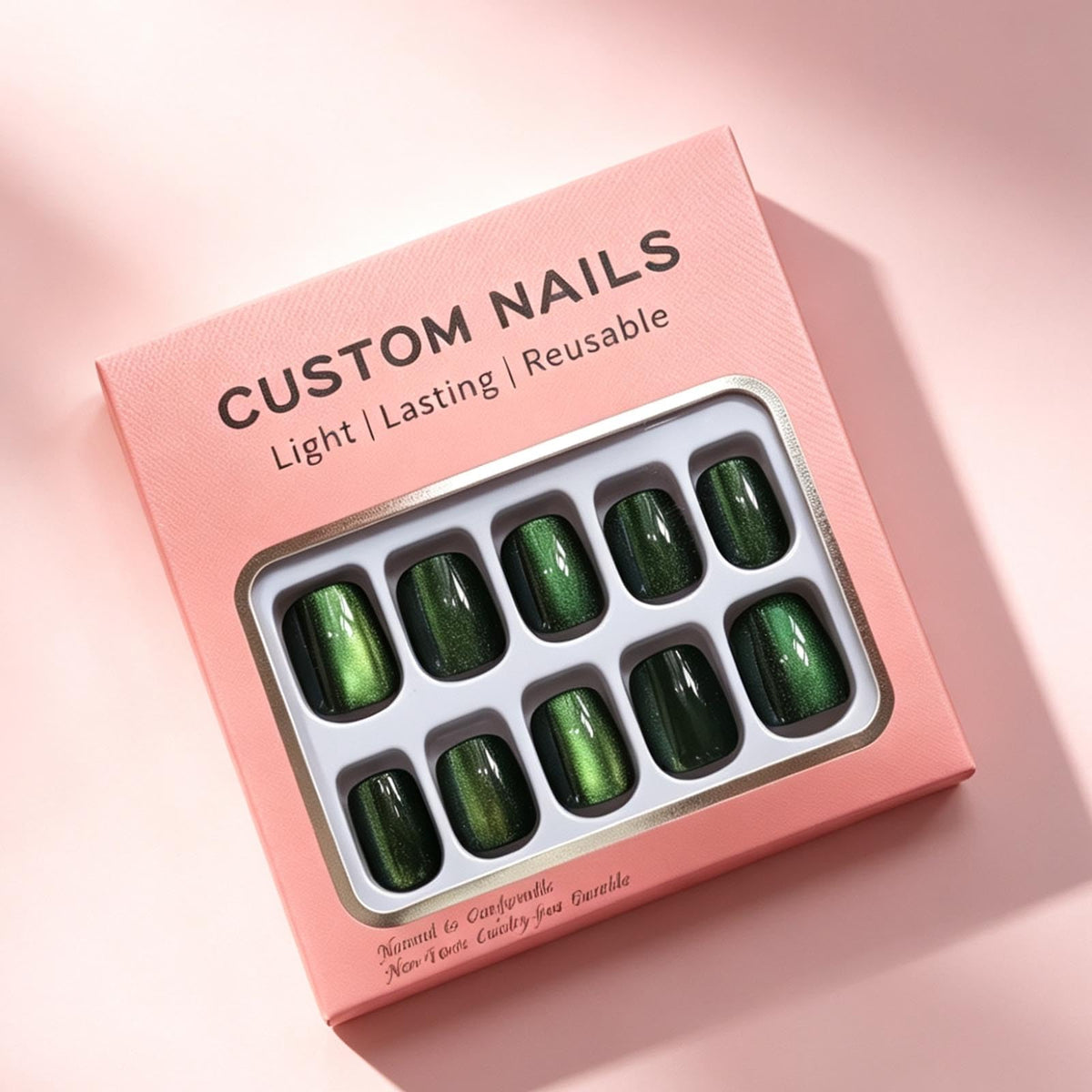 Hkanlre Short Press-On Nails Square Fake Nails Jelly Acrylic Fake Nail Finish Salon-Quality Holiday Nails 30 Nail Kit for Women