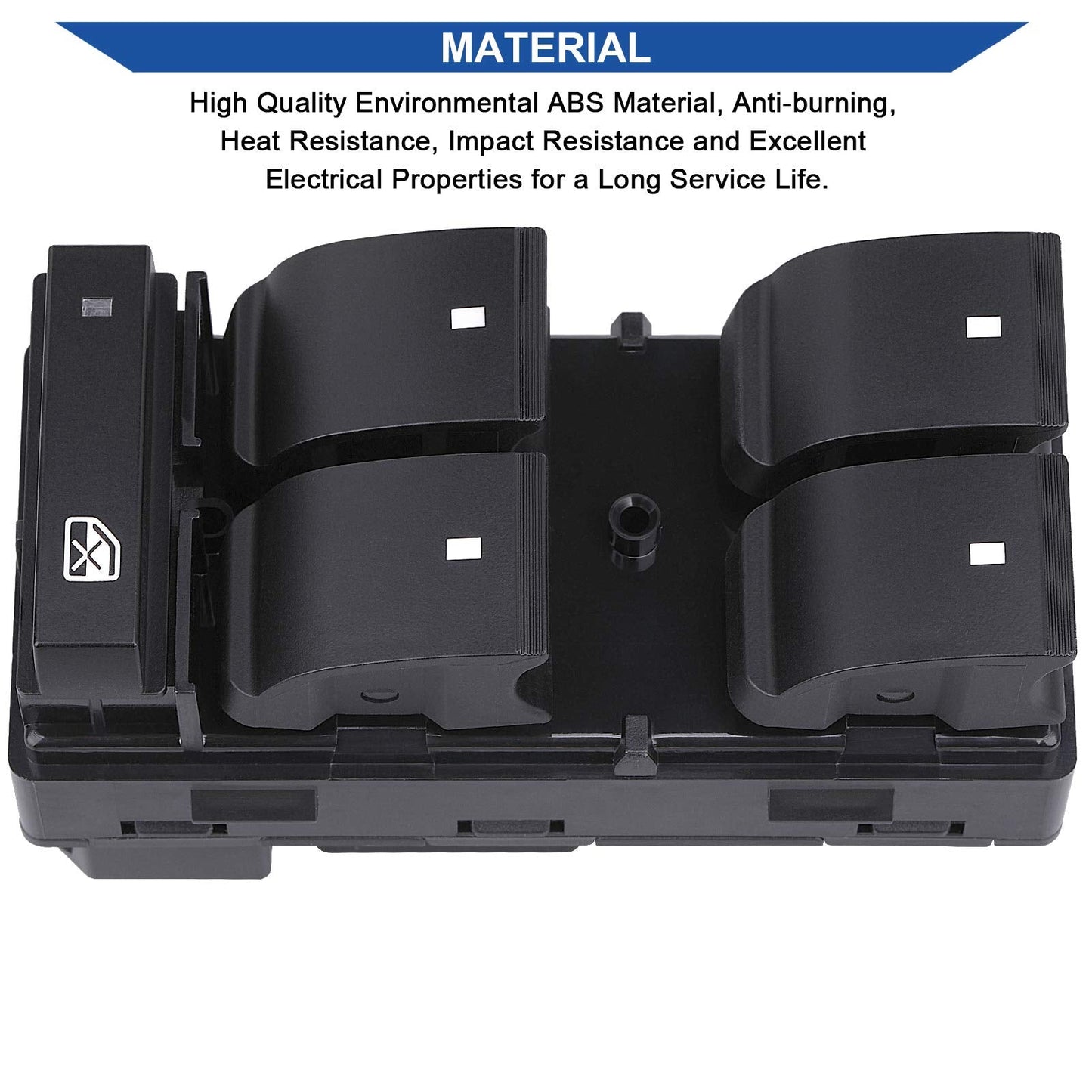 Obaee Driver Side Power Master Window Switch, Compatible with Chevy Silverado/Chevrolet Traverse/HHR/2007-2013 GMC Sierra/Yukon/Buick Enclave Replace OE 20945129 25789692