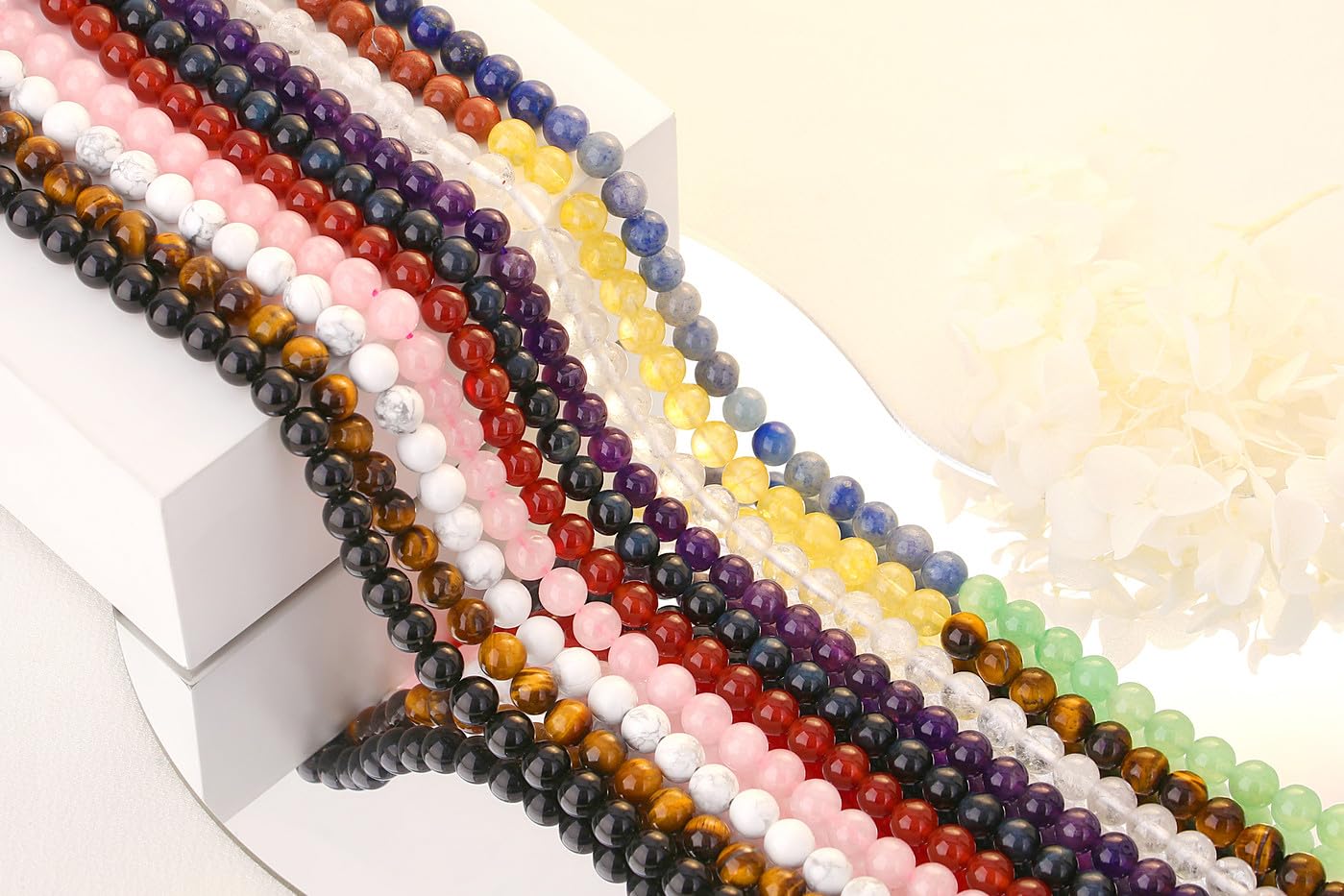QINJIEJIE 100PCS Yellow Aventurine Stone Beads 8mm Natural Beads Round Loose Gemstone Bead for Bracelet Beading Crystal Jewelry Making DIY Necklace Earrings 0.32"